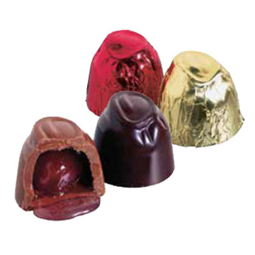 Wrapped and unwrapped cordial cherries