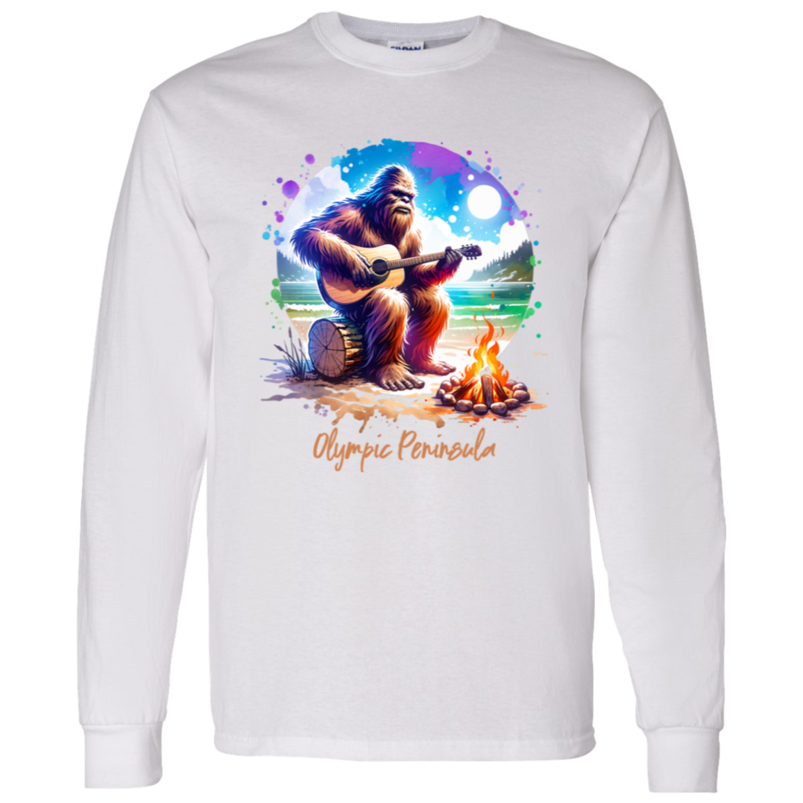 Sasquatch Playing Guitar by Beach Fire -7-29-24 Shirts - T-shirts, Hoodies & Sweatshirts