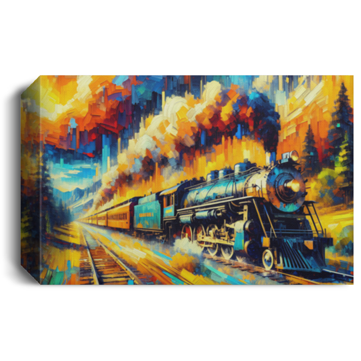 Denver Pacific Train Canvas Art Prints