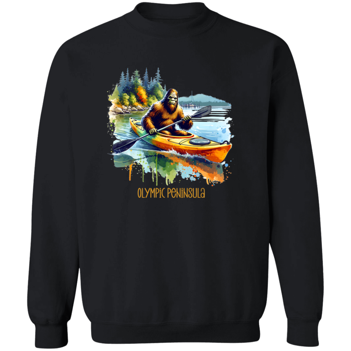 Sasquatch in Kayak - Olympic Peninsula T-shirts, Hoodies and Sweatshirts