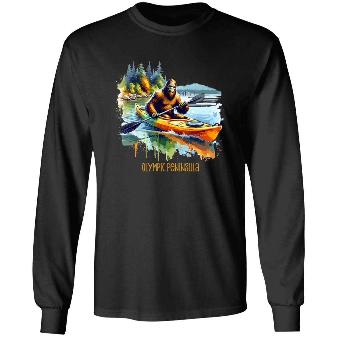 Sasquatch in Kayak - Olympic Peninsula T-shirts, Hoodies and Sweatshirts
