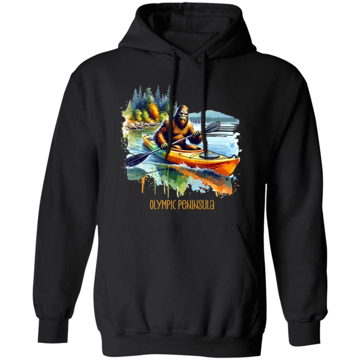 Sasquatch in Kayak - Olympic Peninsula T-shirts, Hoodies and Sweatshirts