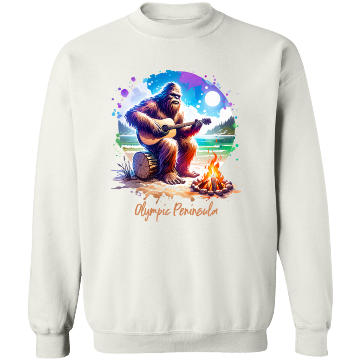 Sasquatch Playing Guitar by Beach Fire -7-29-24 Shirts - T-shirts, Hoodies & Sweatshirts