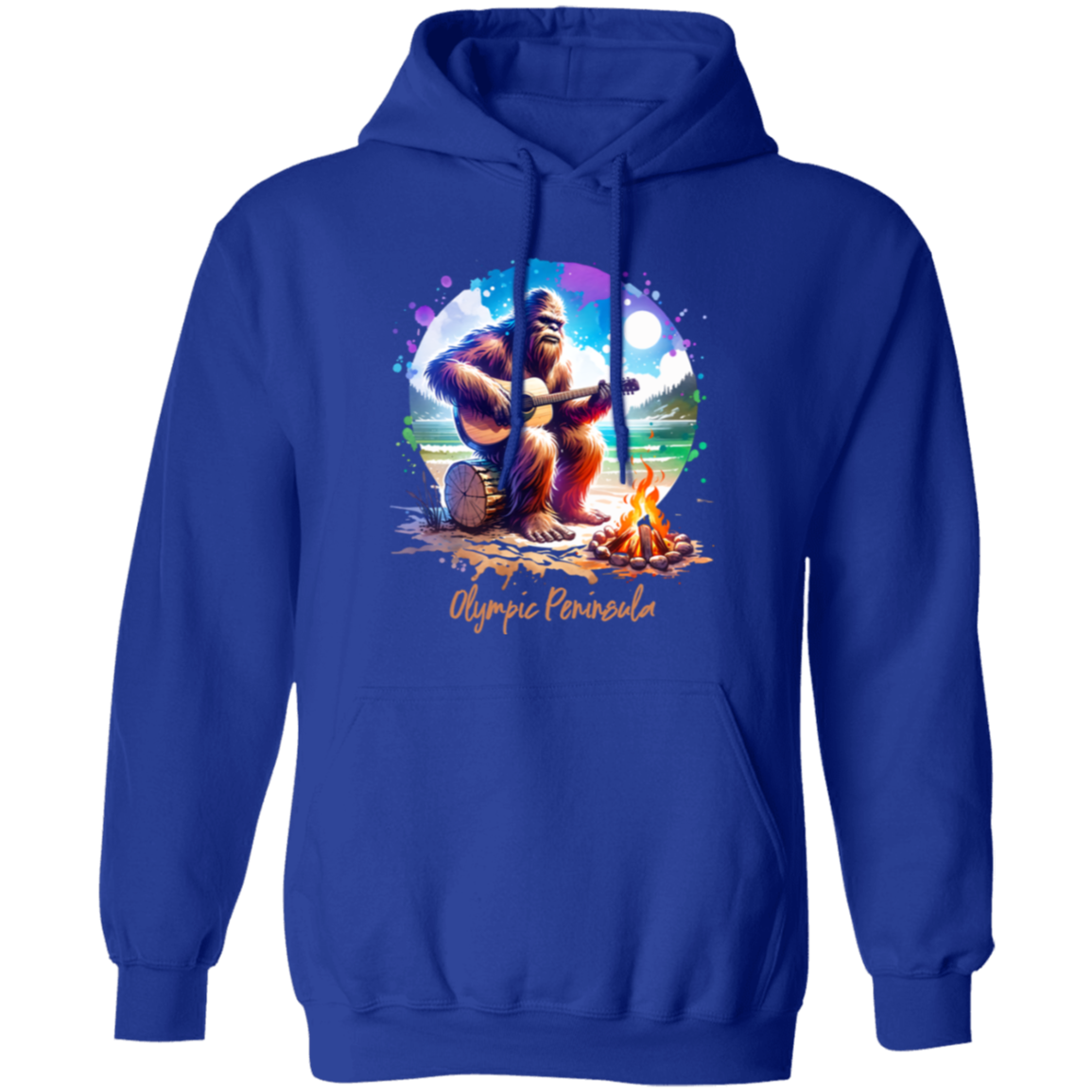 Sasquatch Playing Guitar by Beach Fire -7-29-24 Shirts - T-shirts, Hoodies & Sweatshirts