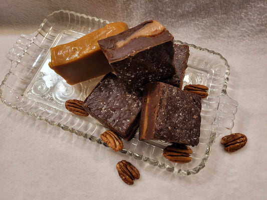 Dark Chocolate Caramel Sea Salt Fudge
