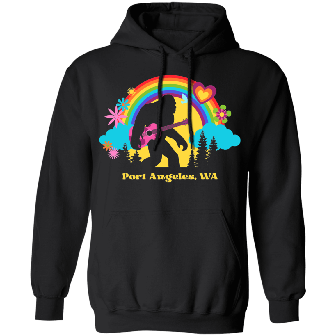 Port Angeles Flower Power Sasquatch Hoodie