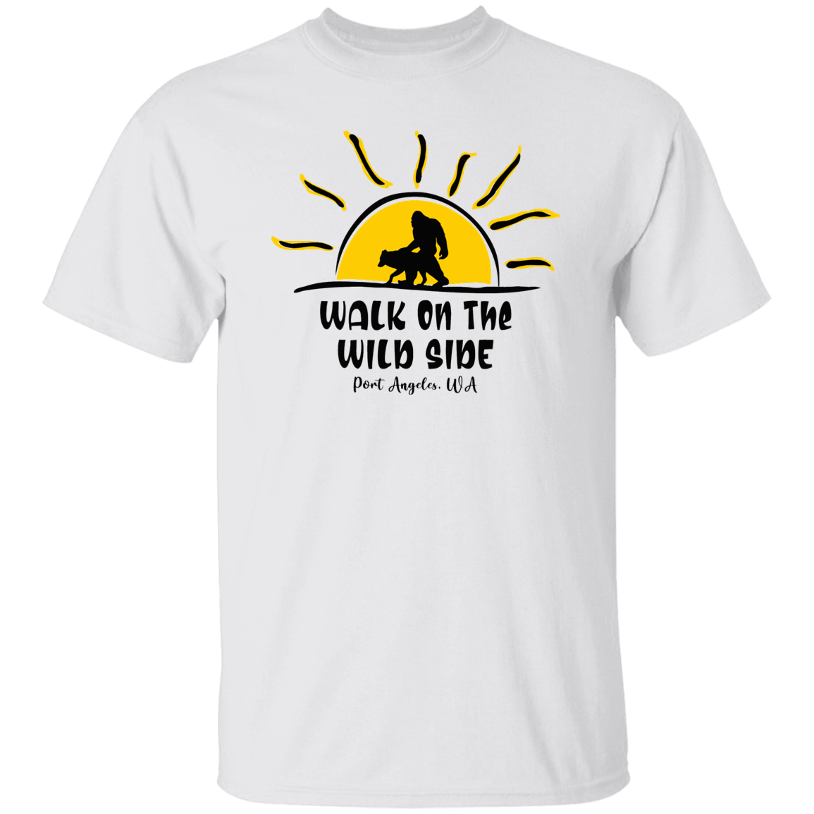 Sasquatch and Wolf Sunset T-Shirt