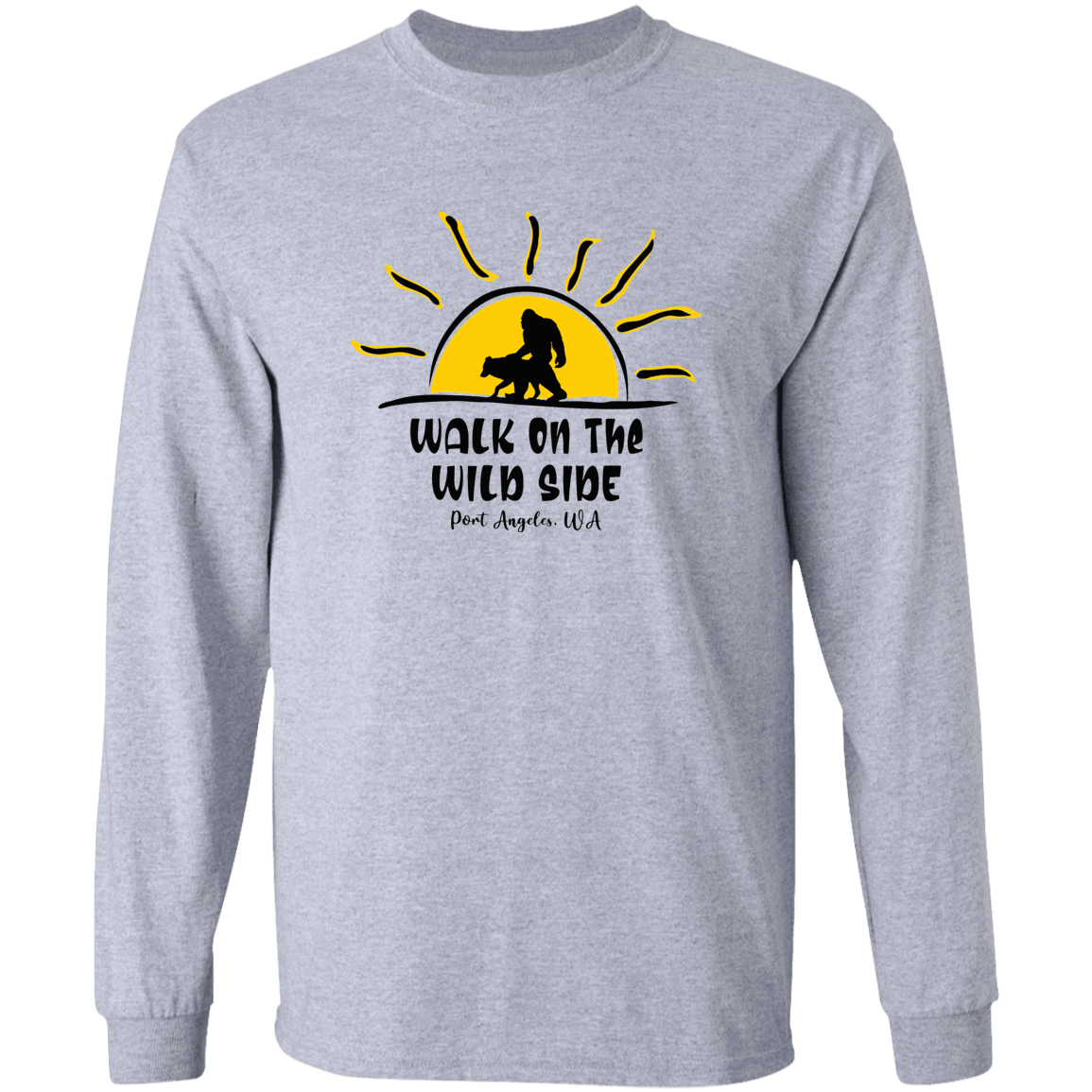 Sasquatch and Wolf Sunset T-Shirt