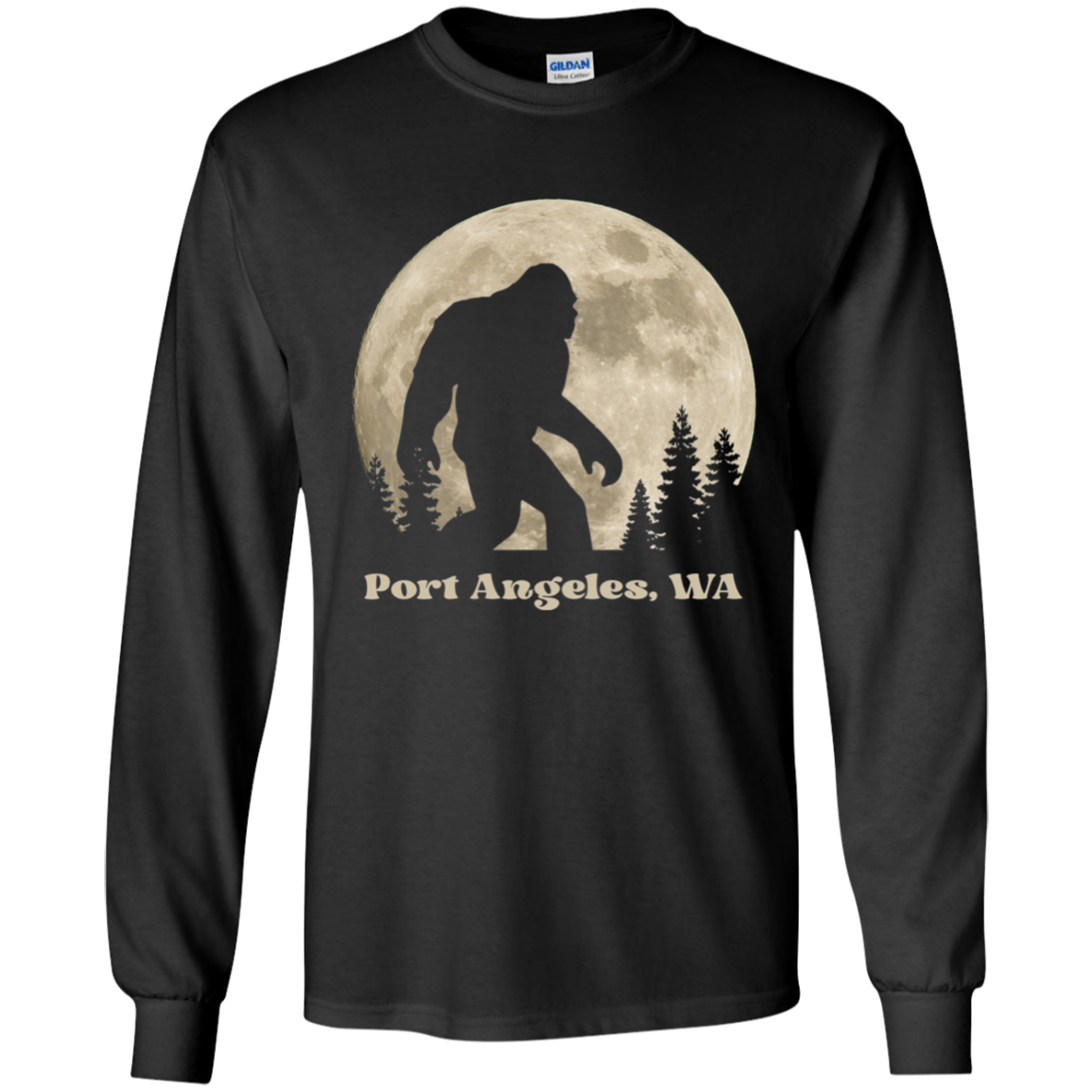 Full Moon Sasquatch Youth Long Sleeve T-Shirt