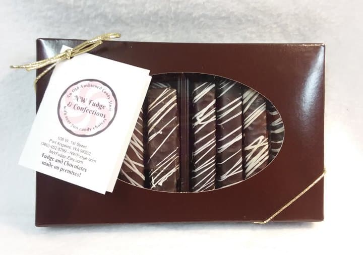 Gift Box of Marionberry Strings in Dark and Milk Chocolate