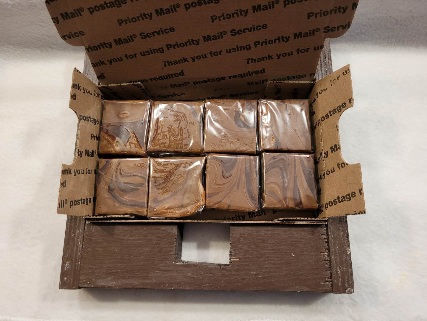 8 piece chocolate Mocha Fudge ready to ship