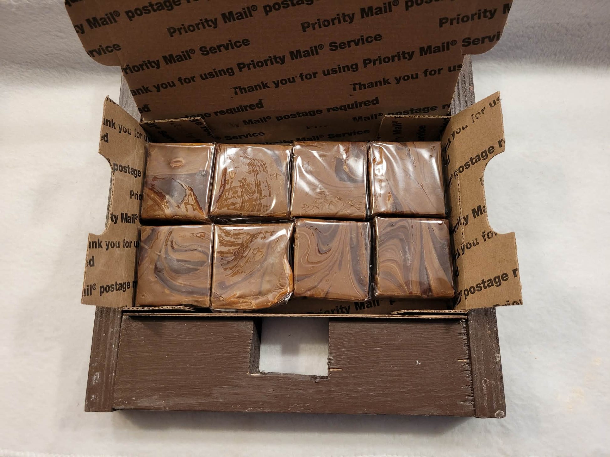 8 piece chocolate Mocha Fudge ready to ship