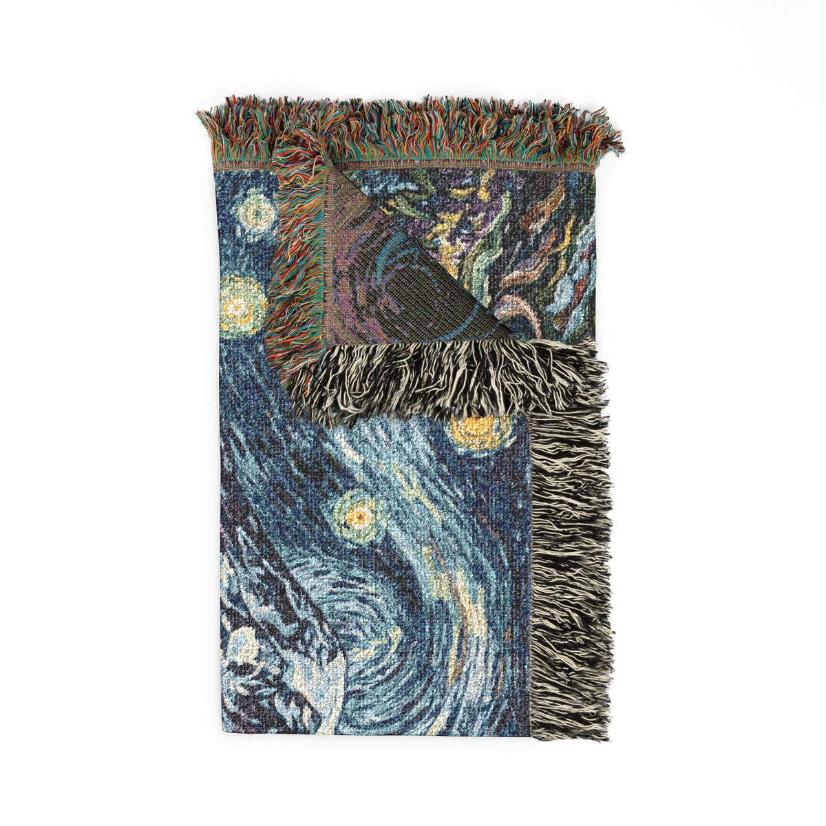 Starry Night Woven Blanket / Mt Rainier with Lupines