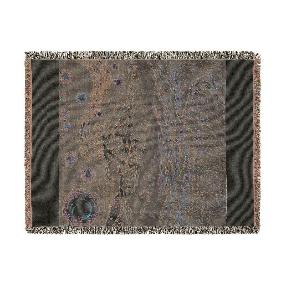 Starry Night Woven Blanket / Mt Rainier with Lupines