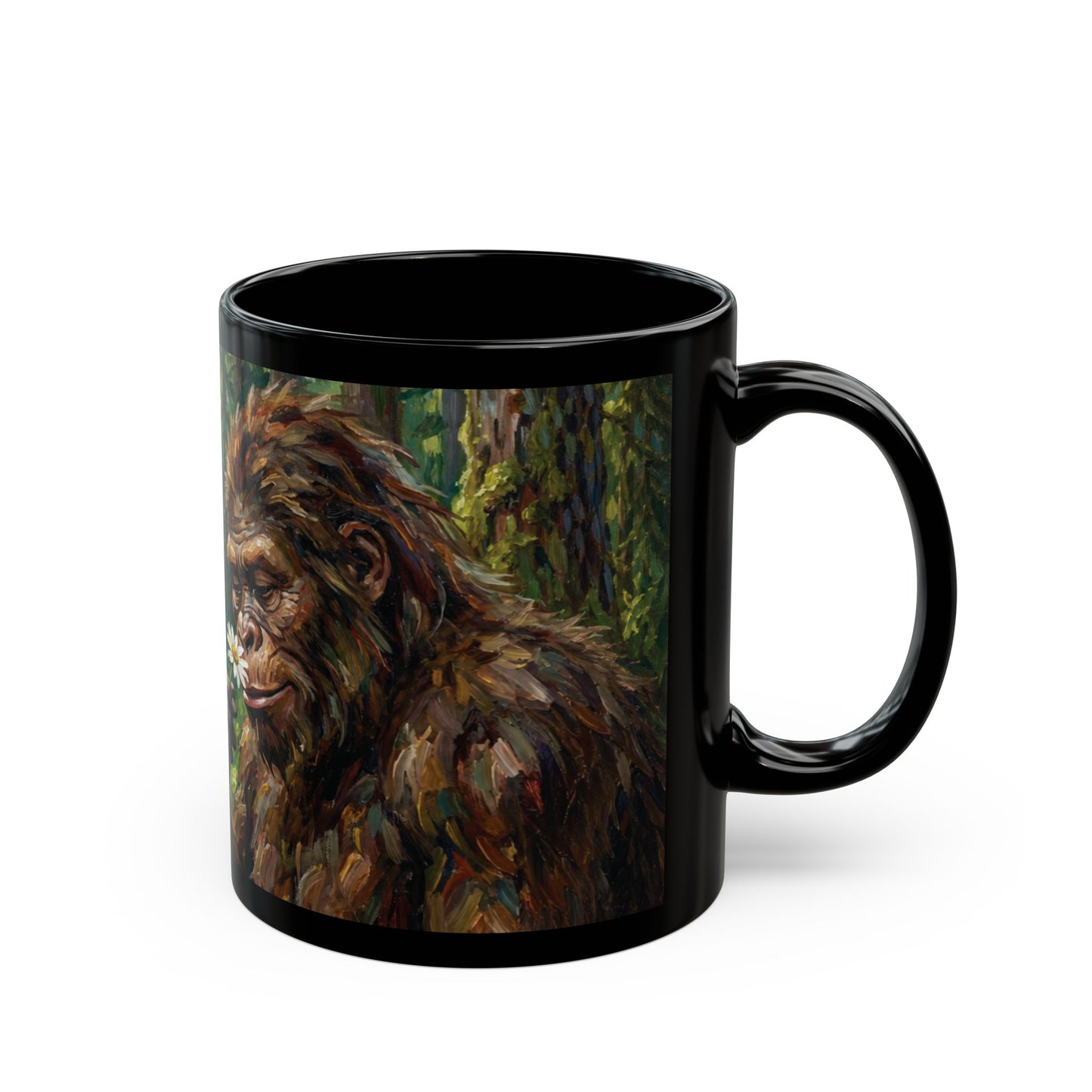 Bigfoot Forest Mug – Sasquatch Peaceful Nature Coffee Cup (11oz/15oz)