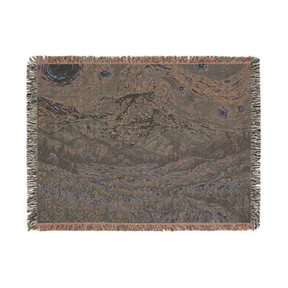 Starry Night Woven Blanket / Mt Rainier with Lupines