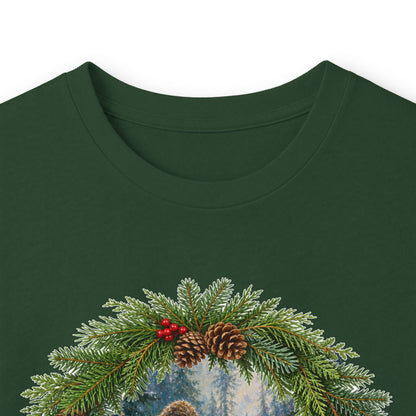 Santa with Sasquatch Christmas Long Sleeve Tee