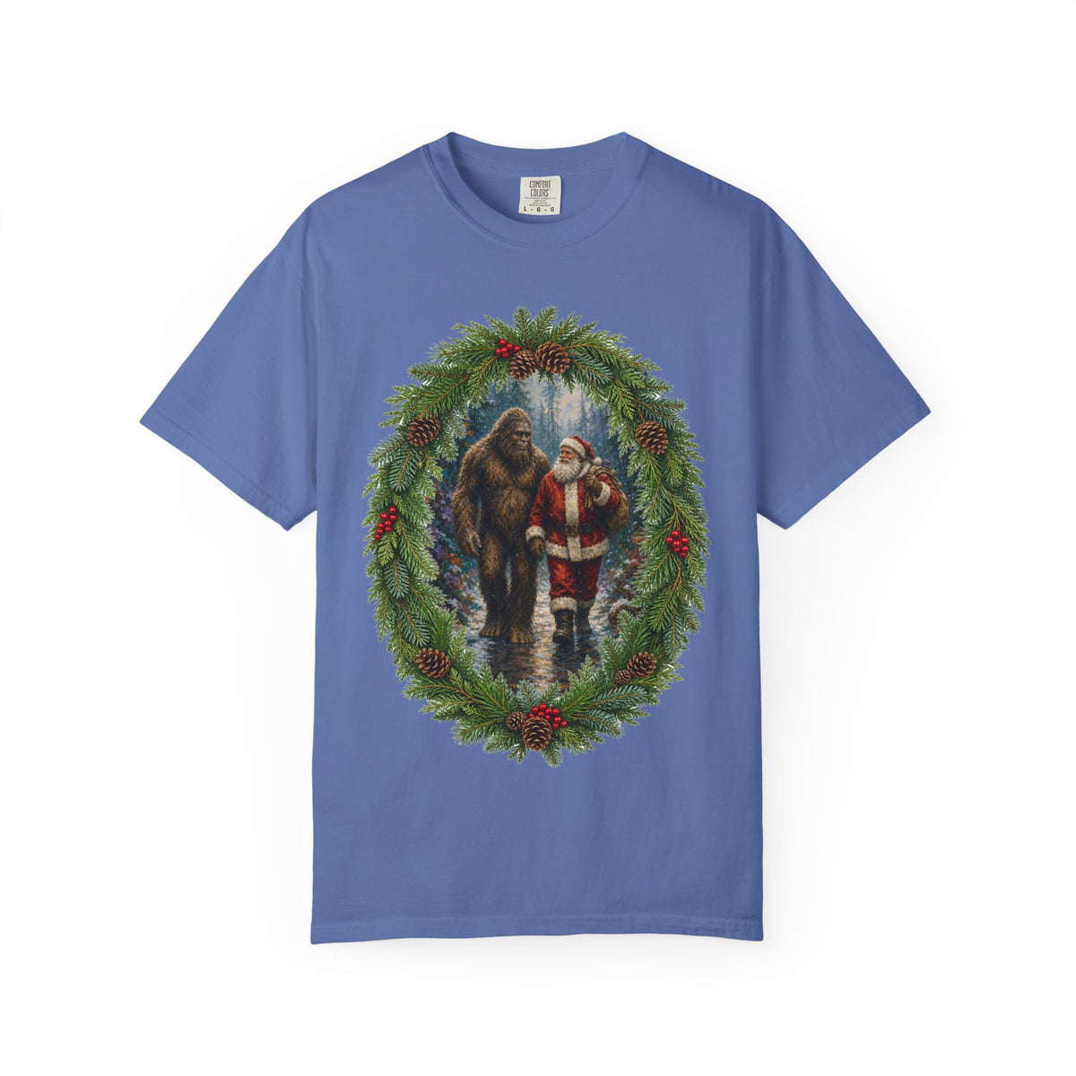 Santa & Sasquatch T-Shirt / Christmas Shirt / Bigfoot Tee