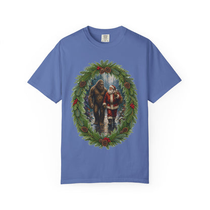 Santa & Sasquatch T-Shirt / Christmas Shirt / Bigfoot Tee