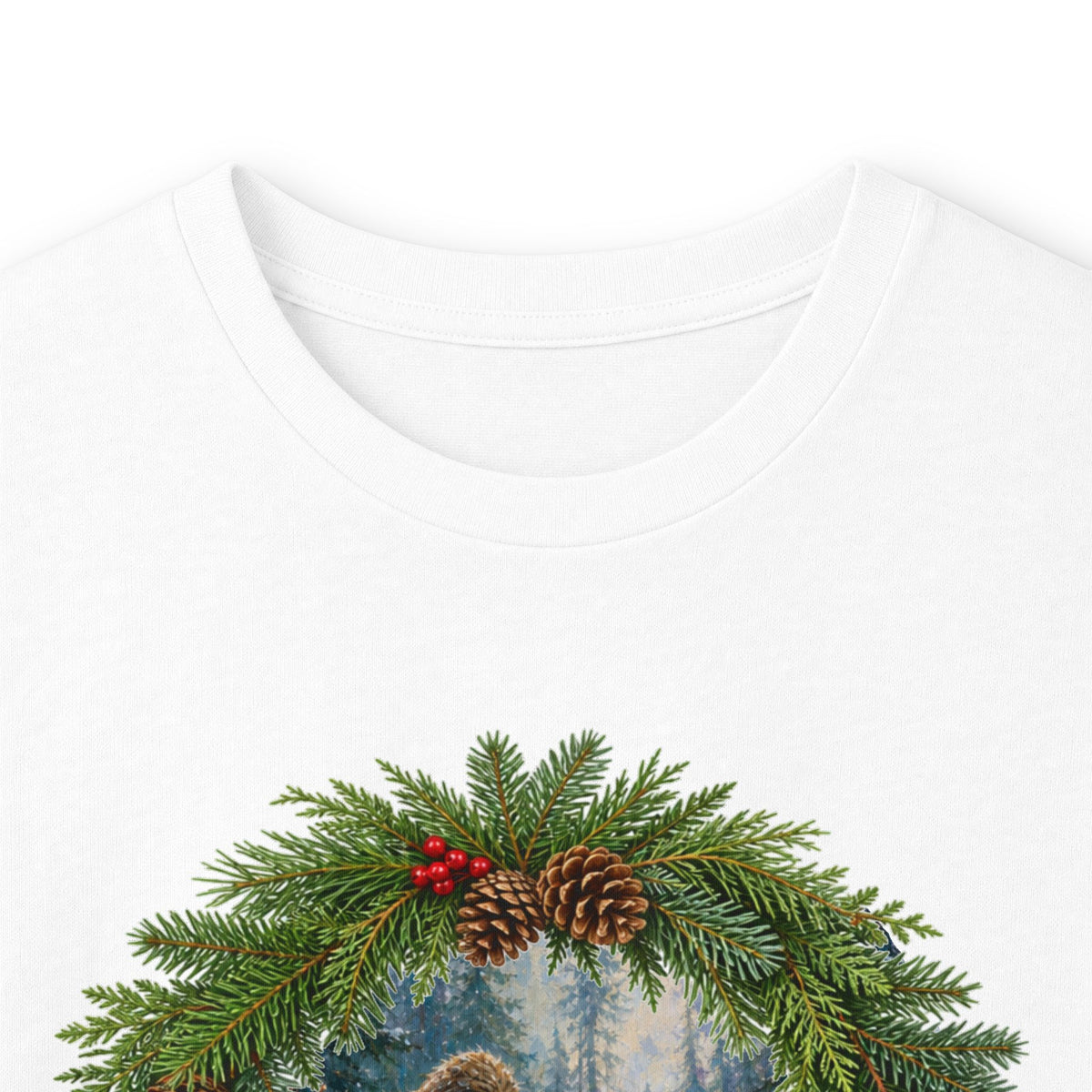 Santa with Sasquatch Christmas Long Sleeve Tee