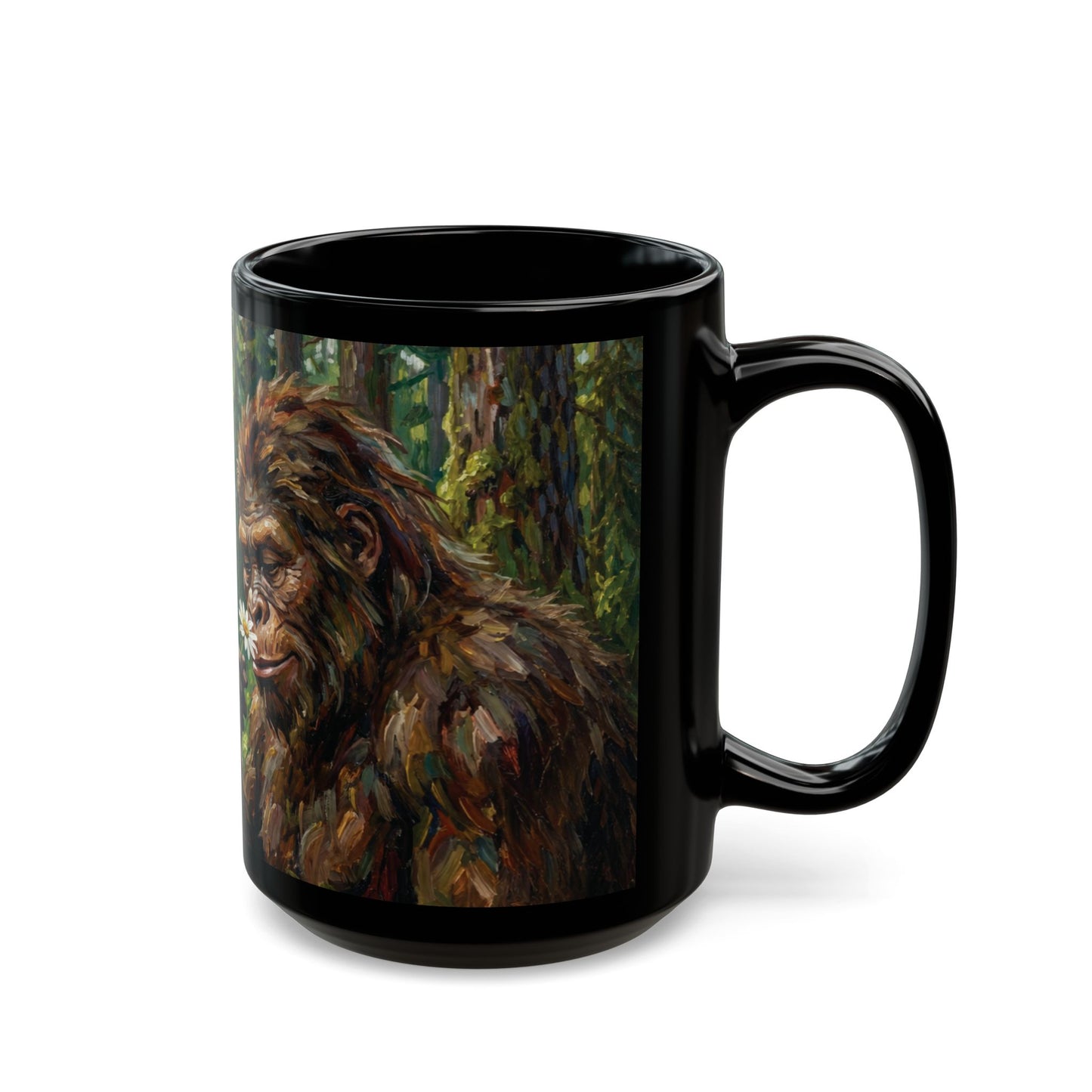 Bigfoot Forest Mug – Sasquatch Peaceful Nature Coffee Cup (11oz/15oz)