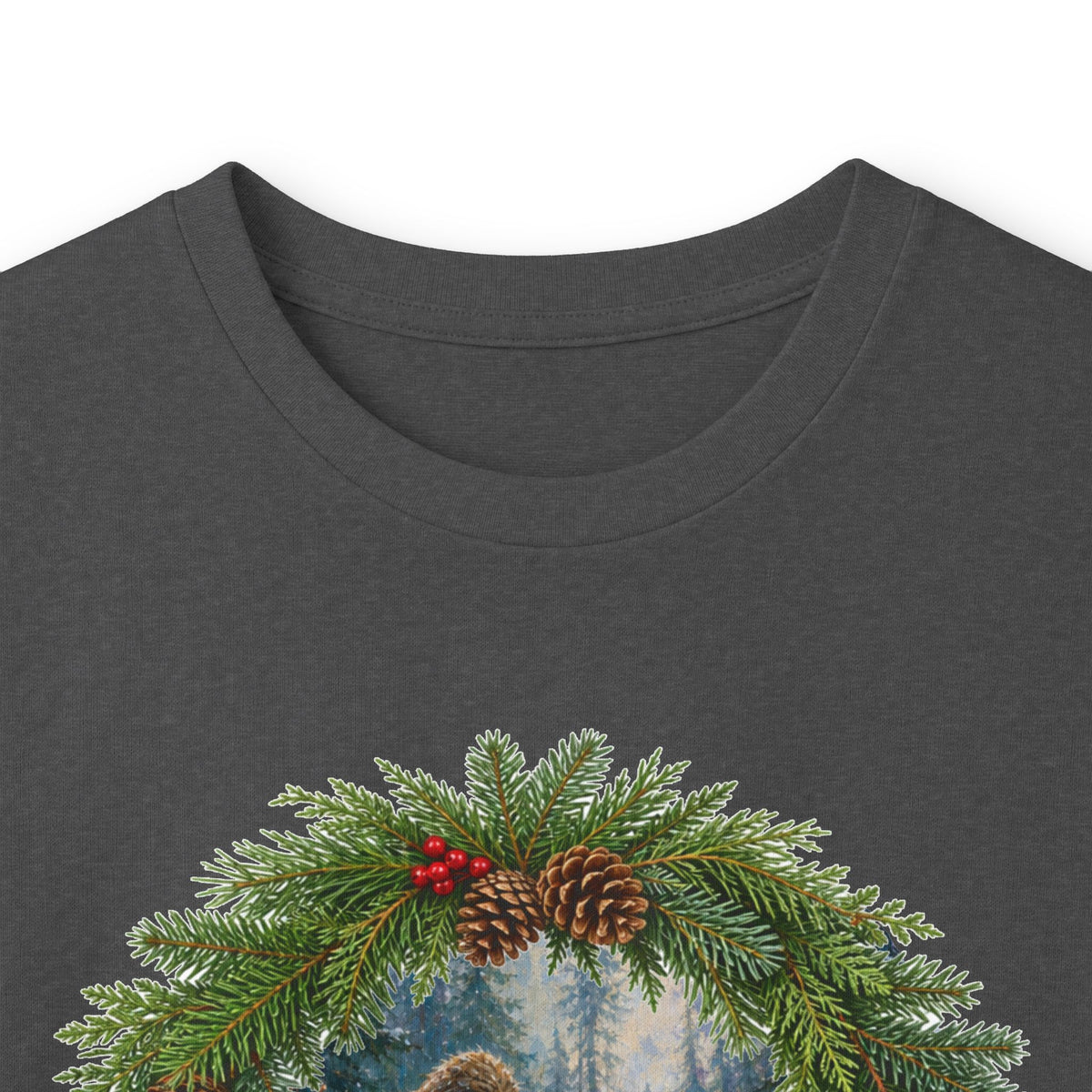 Santa with Sasquatch Christmas Long Sleeve Tee