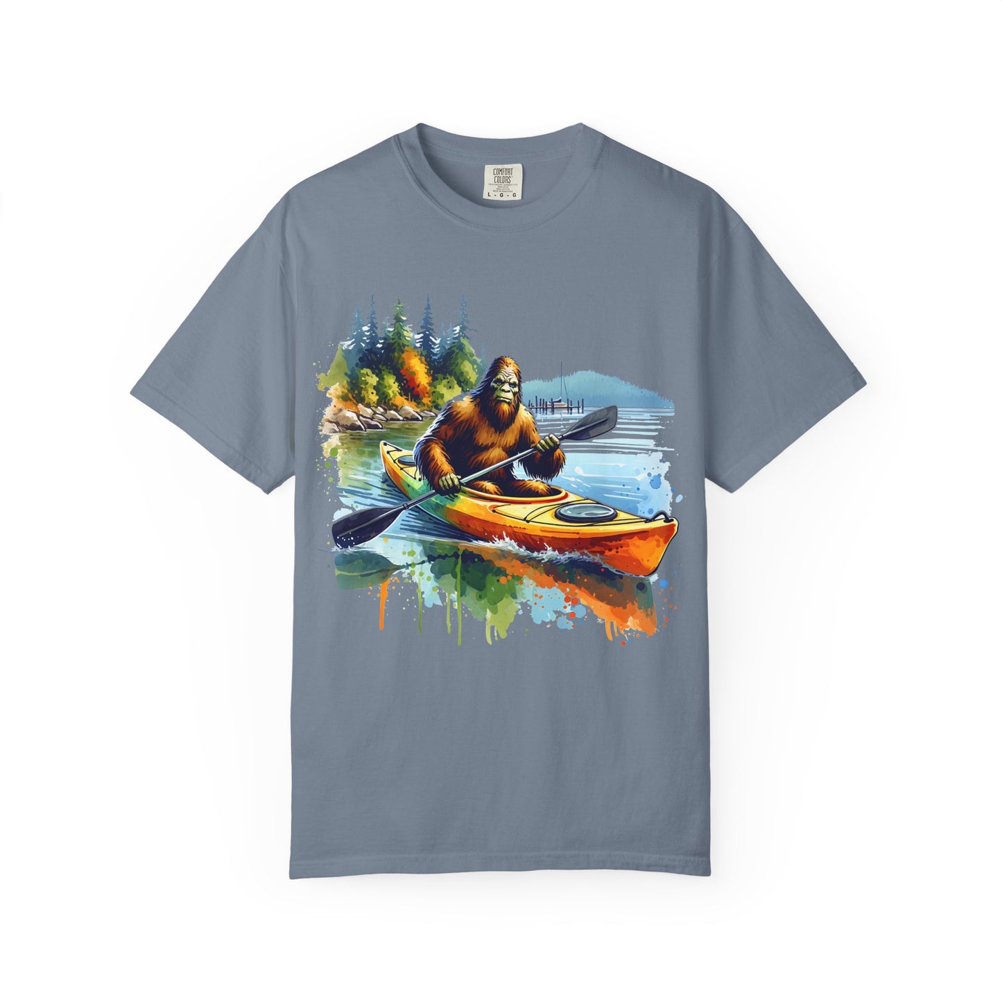 Bigfoot Kayaking T-Shirt — Funny Sasquatch Paddle Graphic Tee