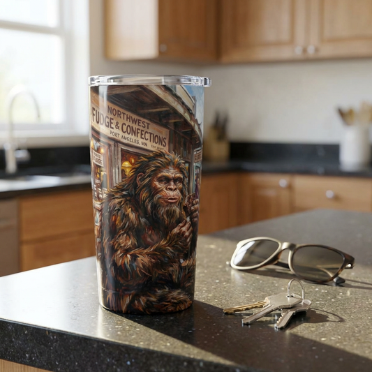 Bigfoot Fudge Shop 20oz Tumbler — Sasquatch Coffee Travel Mug
