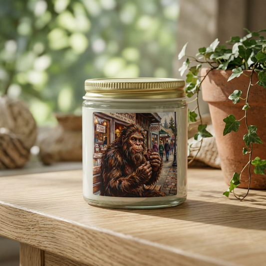 Scented Candle — Bigfoot Village Art Jar (4oz/9oz)
