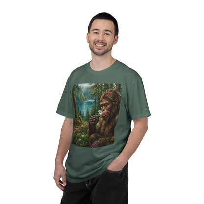 Bigfoot Meadow T-Shirt — Sasquatch in Forest Art Tee
