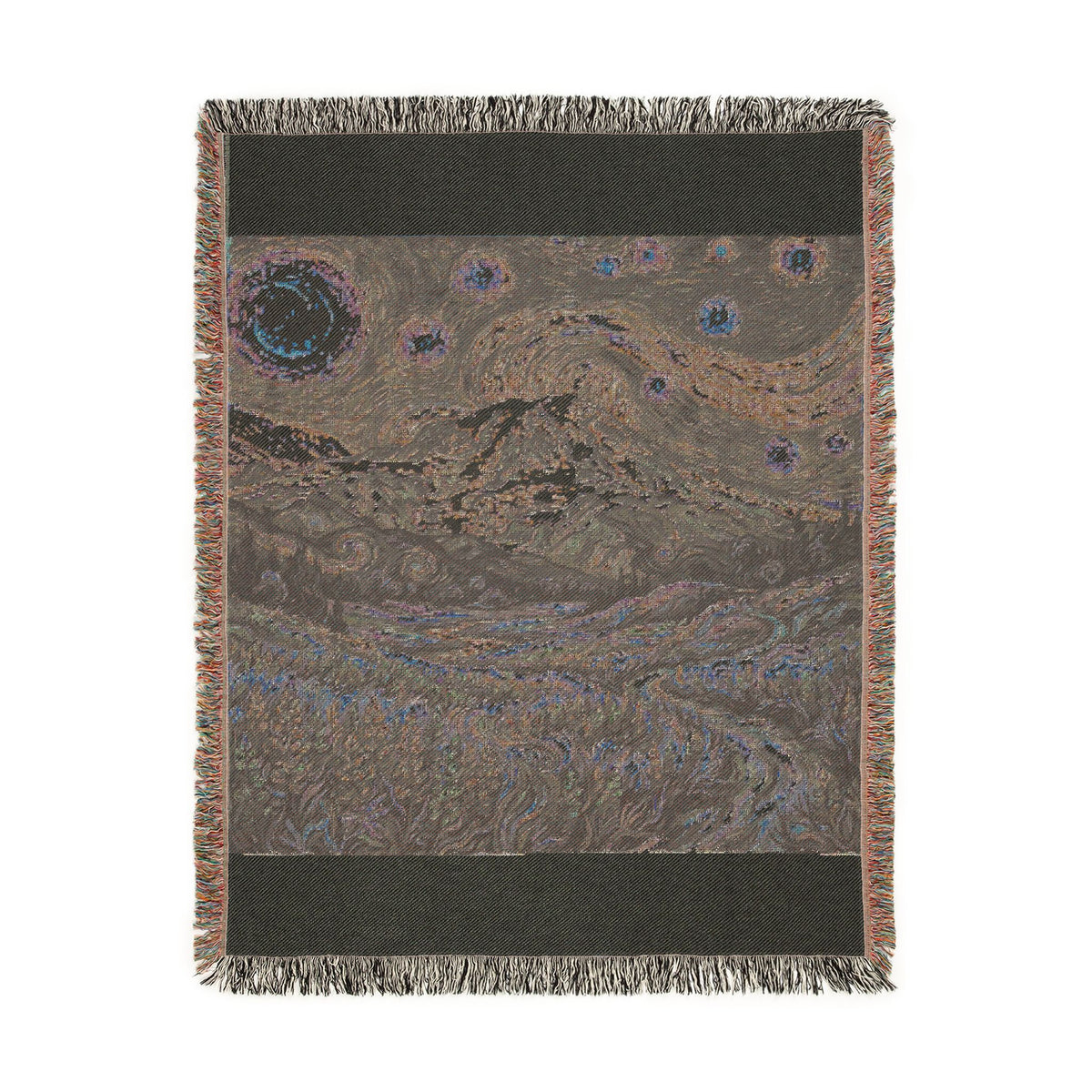 Starry Night Woven Blanket / Mt Rainier with Lupines