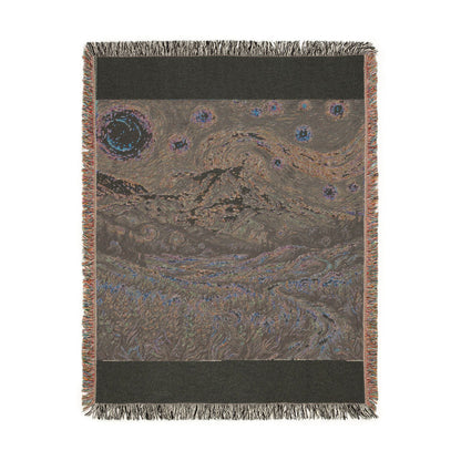 Starry Night Woven Blanket / Mt Rainier with Lupines