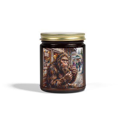 Coconut Apricot Scented Candle — Bigfoot Village Art Jar (4oz/9oz)