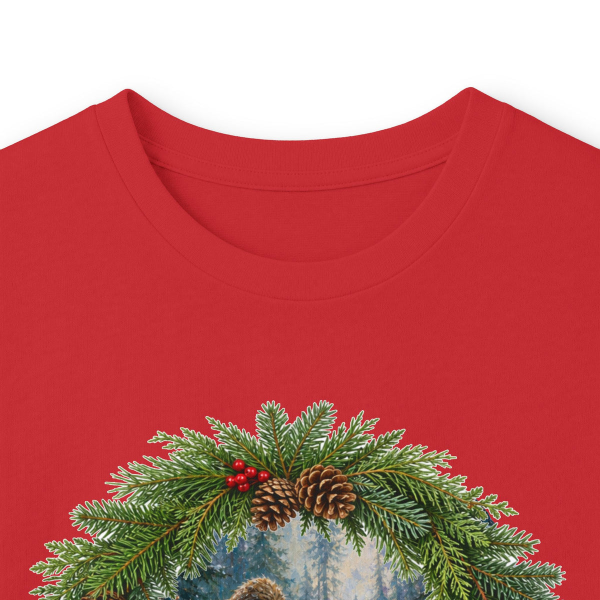 Santa with Sasquatch Christmas Long Sleeve Tee