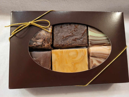 6 Piece No Nut Fudge in gift box