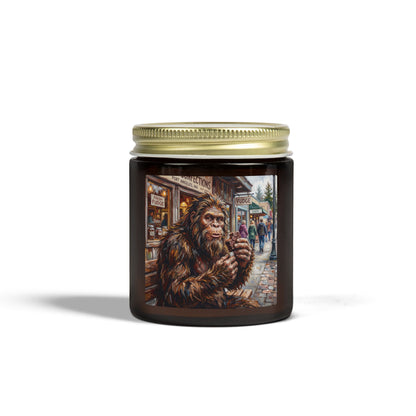 Coconut Apricot Scented Candle — Bigfoot Village Art Jar (4oz/9oz)