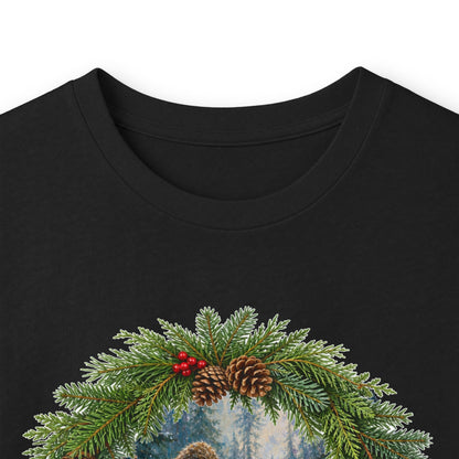 Santa with Sasquatch Christmas Long Sleeve Tee