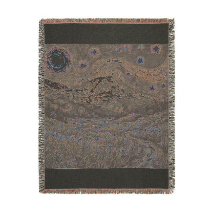 Starry Night Woven Blanket / Mt Rainier with Lupines
