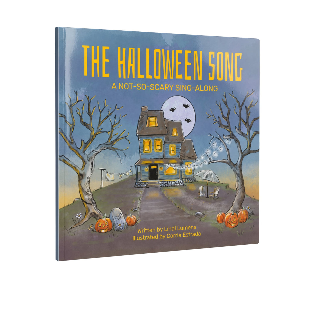 Cover of The Halloween Song: A Not-So-Scary Sing-Along by Lindi Lumens, illustrated by Corrie Estrada