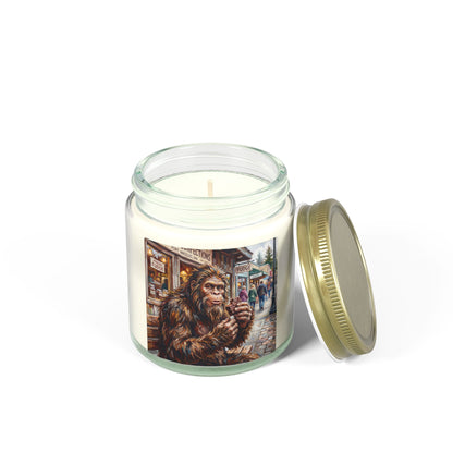 Coconut Apricot Scented Candle — Bigfoot Village Art Jar (4oz/9oz)