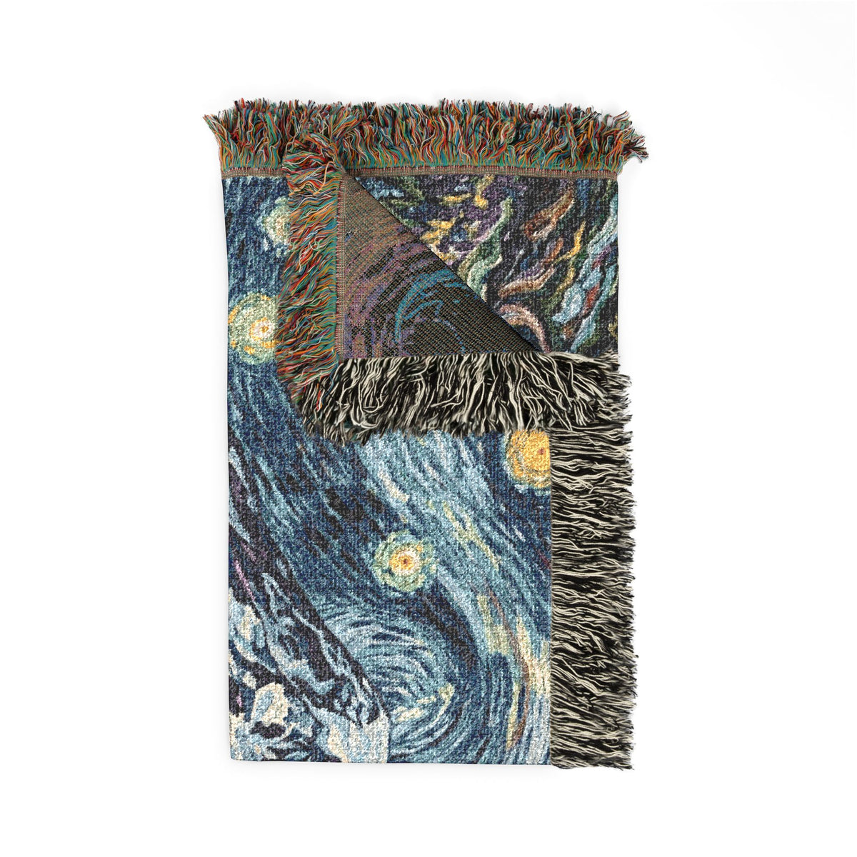 Starry Night Woven Blanket / Mt Rainier with Lupines