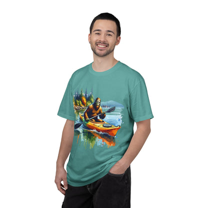 Bigfoot Kayaking T-Shirt — Funny Sasquatch Paddle Graphic Tee
