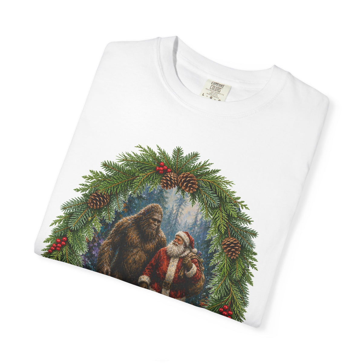 Santa & Sasquatch T-Shirt / Christmas Shirt / Bigfoot Tee
