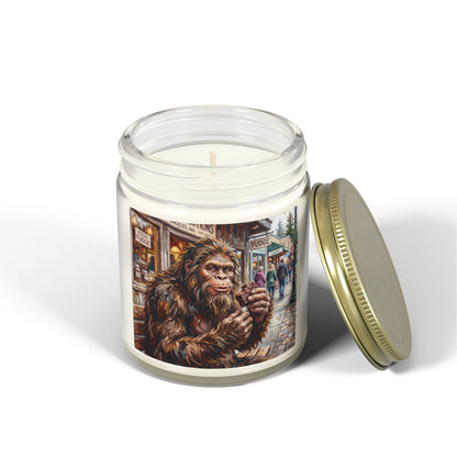 Coconut Apricot Scented Candle — Bigfoot Village Art Jar (4oz/9oz)