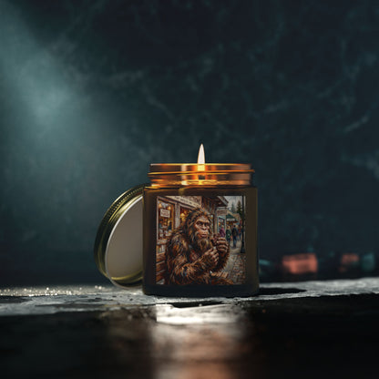 Coconut Apricot Scented Candle — Bigfoot Village Art Jar (4oz/9oz)