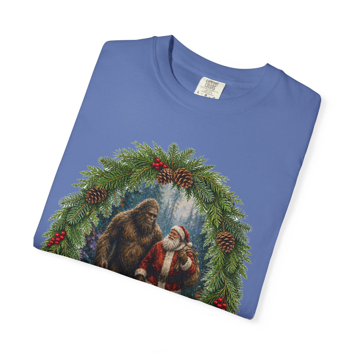 Santa & Sasquatch T-Shirt / Christmas Shirt / Bigfoot Tee