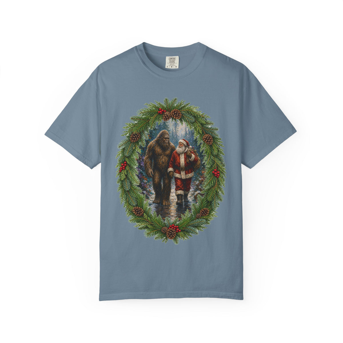 Santa & Sasquatch T-Shirt / Christmas Shirt / Bigfoot Tee