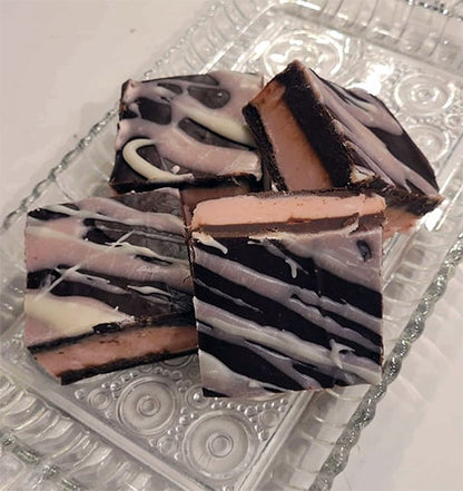 Dark Chocolate Raspberry Truffle Fudge