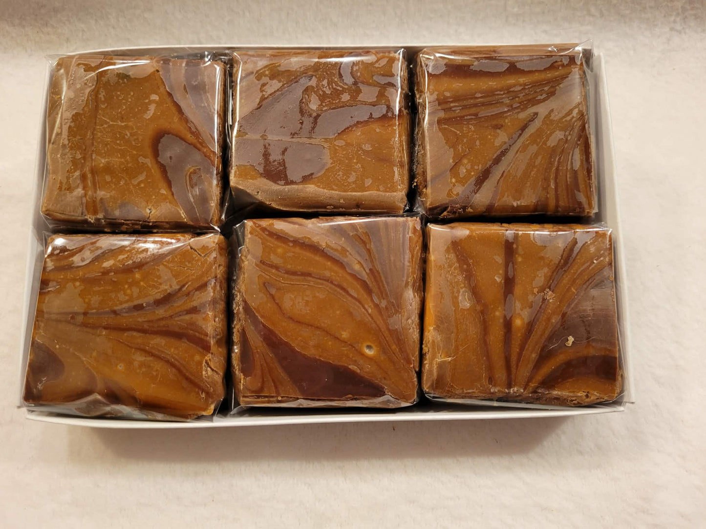 Box of Chocolate Caramel Mocha Fudge squares