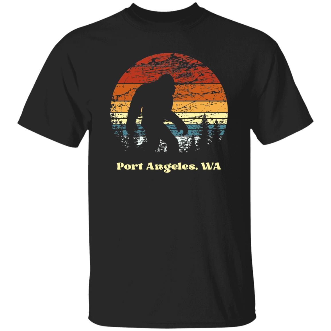 Retro Sunset Sasquatch PA Grunge - T-Shirt